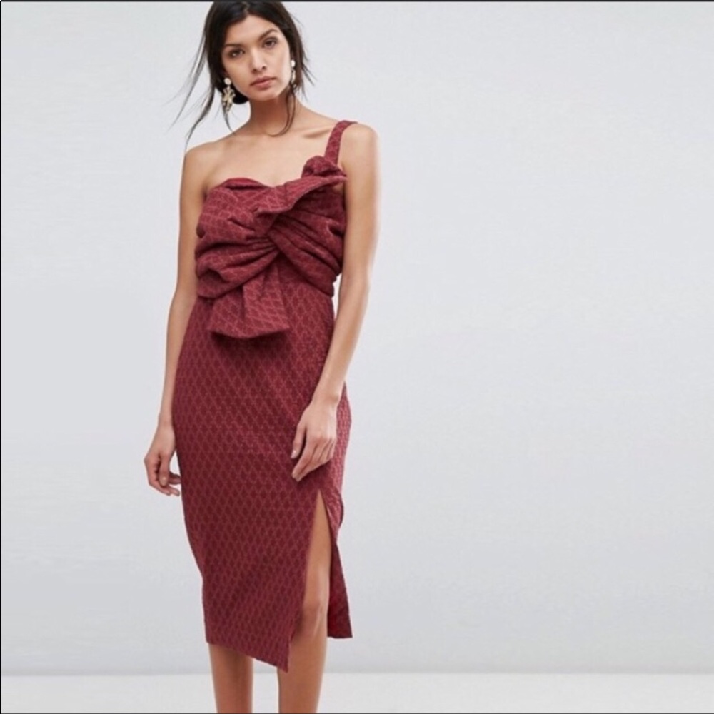 C/MEO COLLECTIVE Scarlet Give You Up Dress